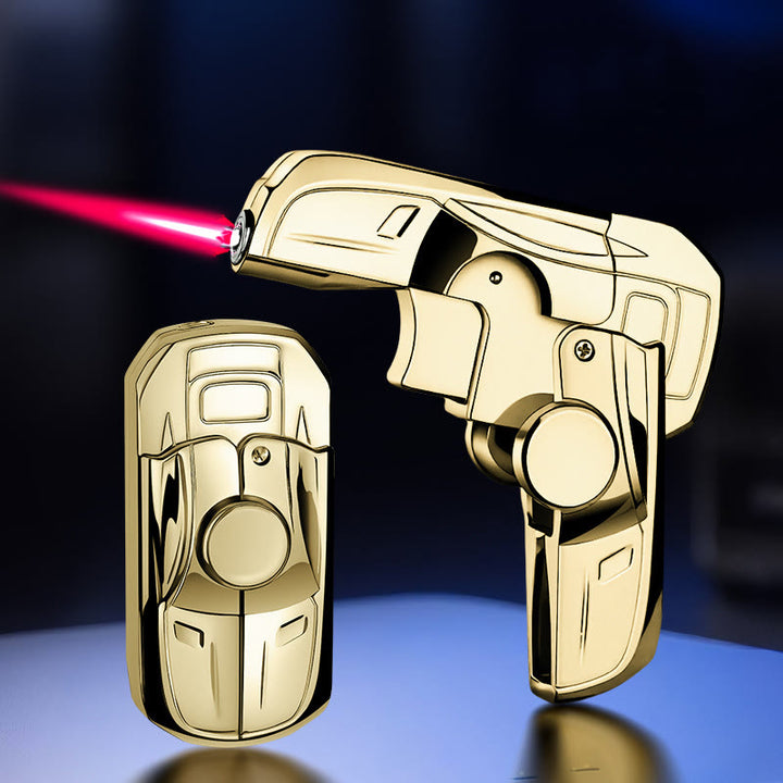 Accendino pieghevole a forma di auto da corsa ricaricabile a butano - Oro - image 12