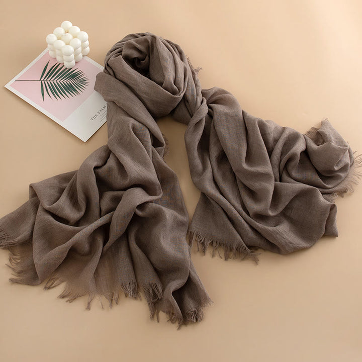Sciarpa da donna con frange, versatile, multicolore, leggera e traspirante, morbida come una nuvola - Stile n. 24 - image 23