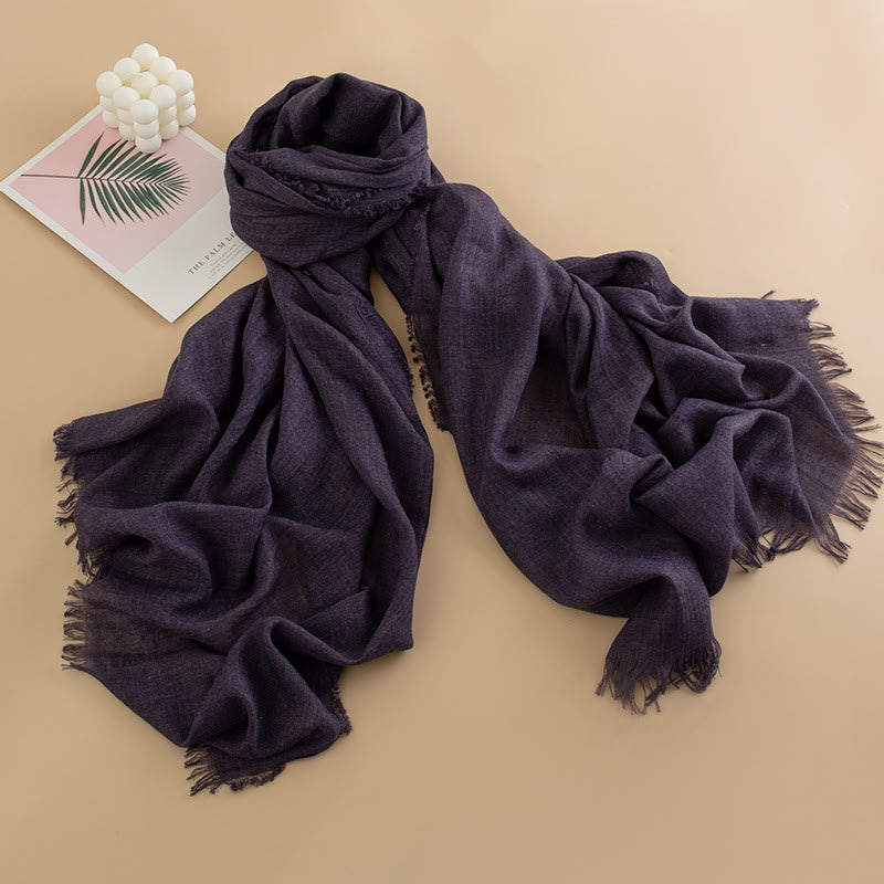 Sciarpa da donna con frange, versatile, multicolore, leggera e traspirante, morbida come una nuvola - Stile n. 33 - image 32