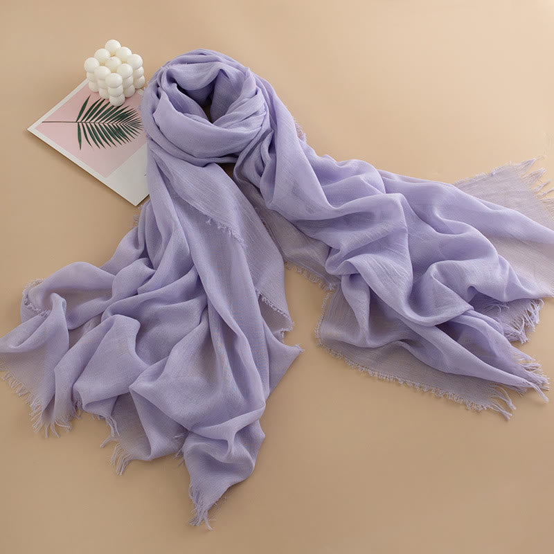 Sciarpa da donna con frange, versatile, multicolore, leggera e traspirante, morbida come una nuvola - Stile n. 17 - image 16