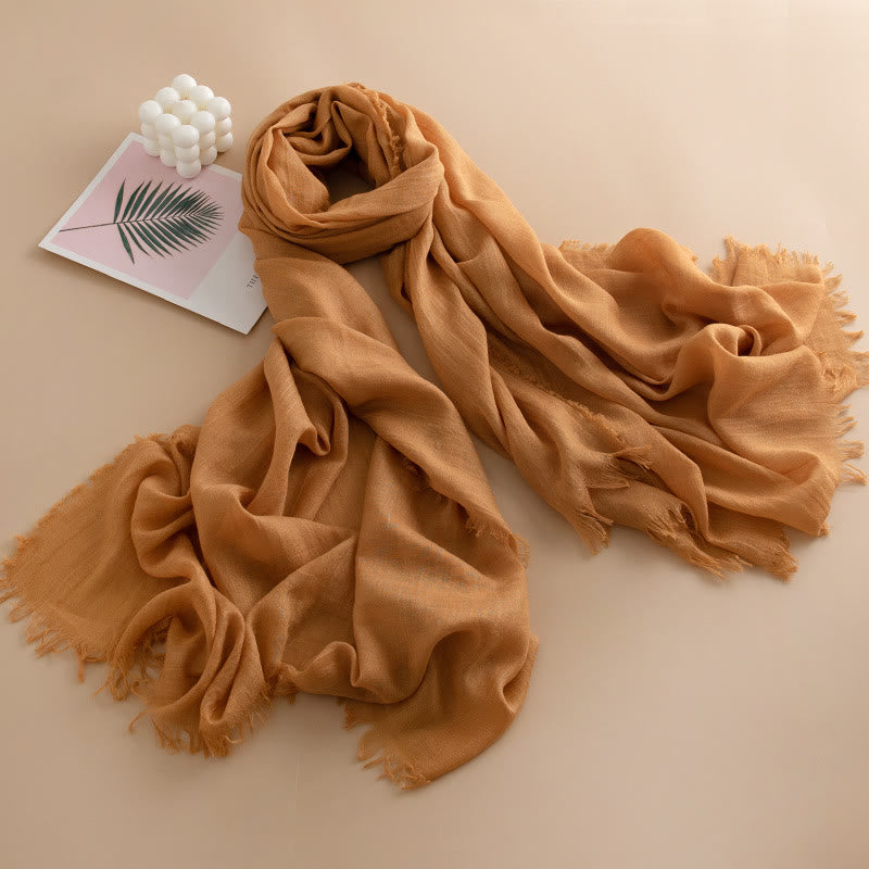 Sciarpa da donna con frange, versatile, multicolore, leggera e traspirante, morbida come una nuvola - Stile n. 6 - image 5