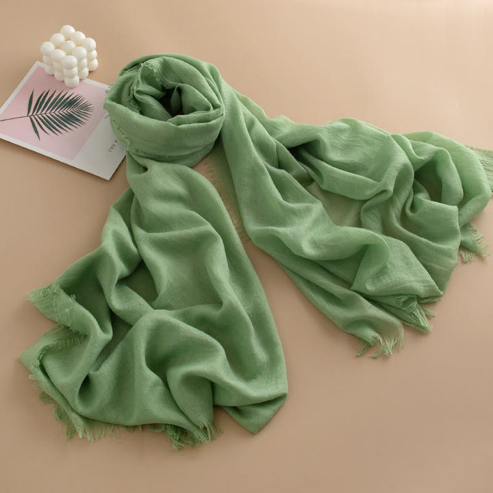 Sciarpa da donna con frange, versatile, multicolore, leggera e traspirante, morbida come una nuvola - Stile n. 12 - image 11