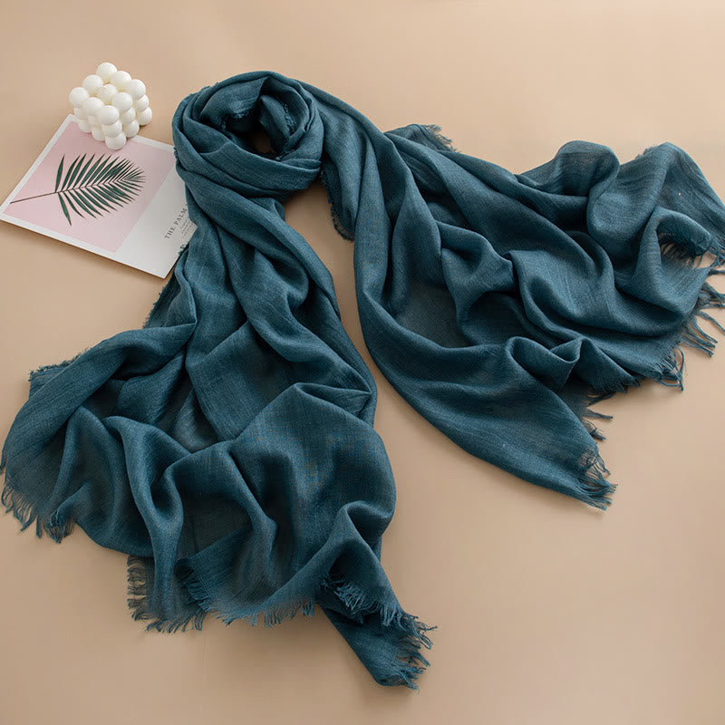 Sciarpa da donna con frange, versatile, multicolore, leggera e traspirante, morbida come una nuvola - Stile n. 4 - image 3