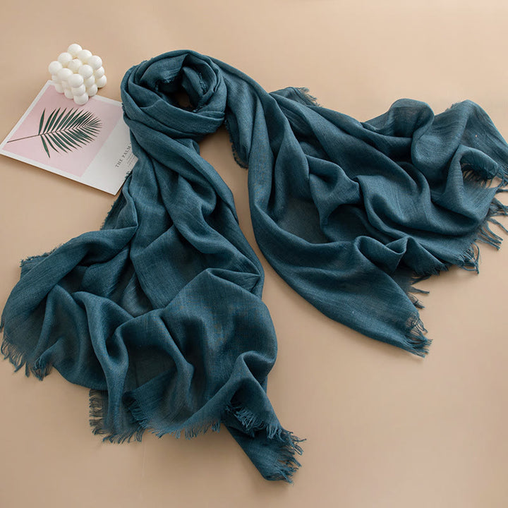 Sciarpa da donna con frange, versatile, multicolore, leggera e traspirante, morbida come una nuvola - Stile n. 4 - image 3