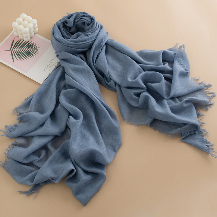 Sciarpa da donna con frange, versatile, multicolore, leggera e traspirante, morbida come una nuvola - Stile n. 28 - image 27