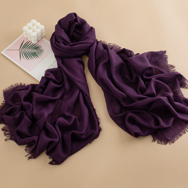 Sciarpa da donna con frange, versatile, multicolore, leggera e traspirante, morbida come una nuvola - Stile n. 31 - image 30