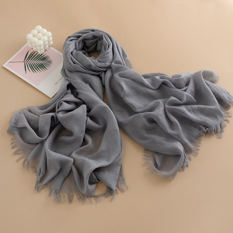 Sciarpa da donna con frange, versatile, multicolore, leggera e traspirante, morbida come una nuvola - Stile n. 20 - image 19