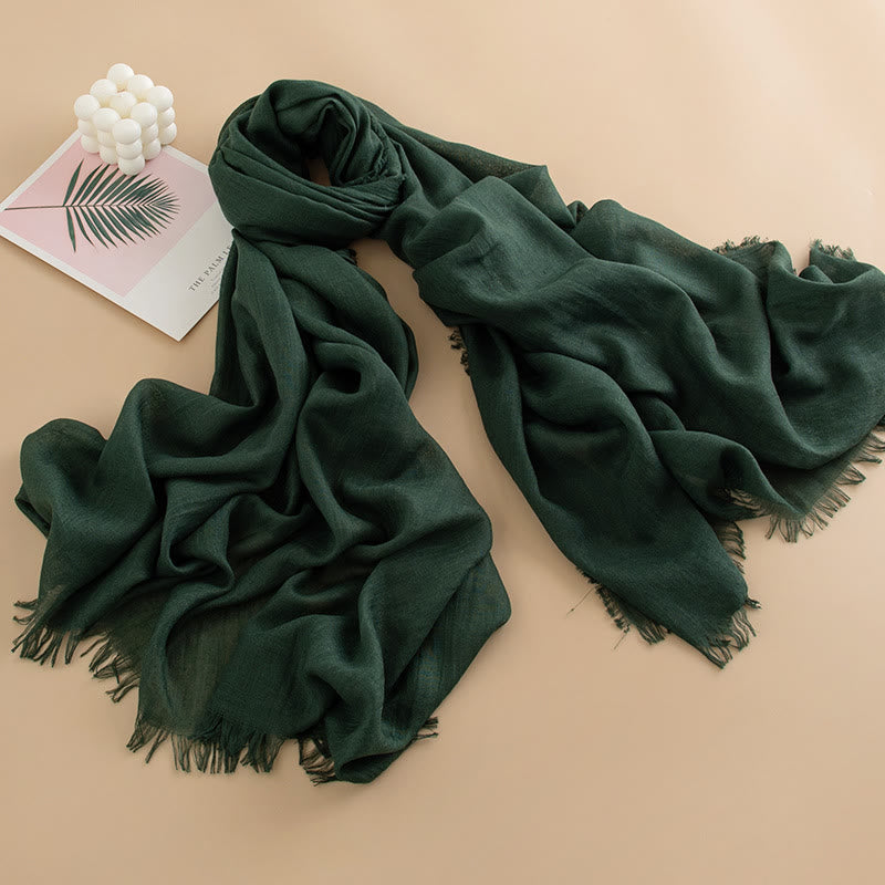 Sciarpa da donna con frange, versatile, multicolore, leggera e traspirante, morbida come una nuvola - Stile n. 18 - image 17