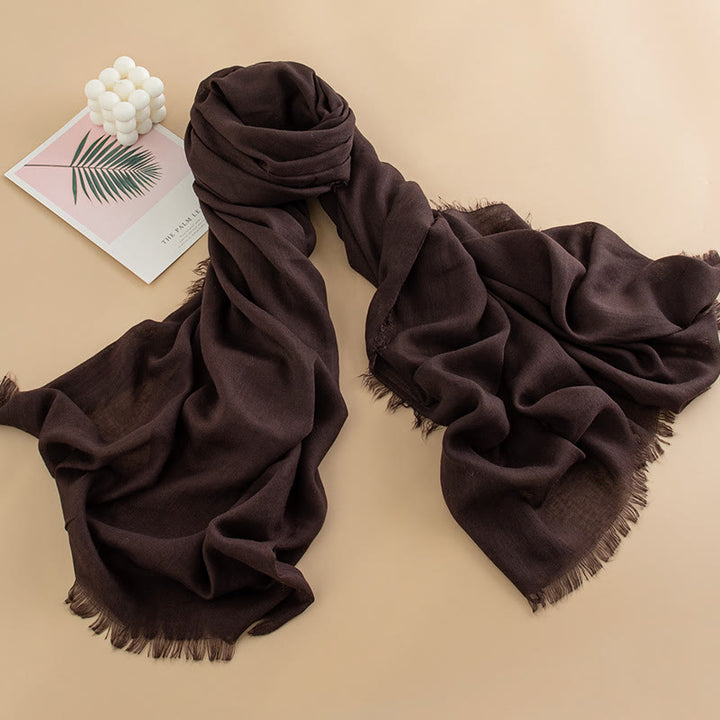 Sciarpa da donna con frange, versatile, multicolore, leggera e traspirante, morbida come una nuvola - Stile n. 32 - image 31