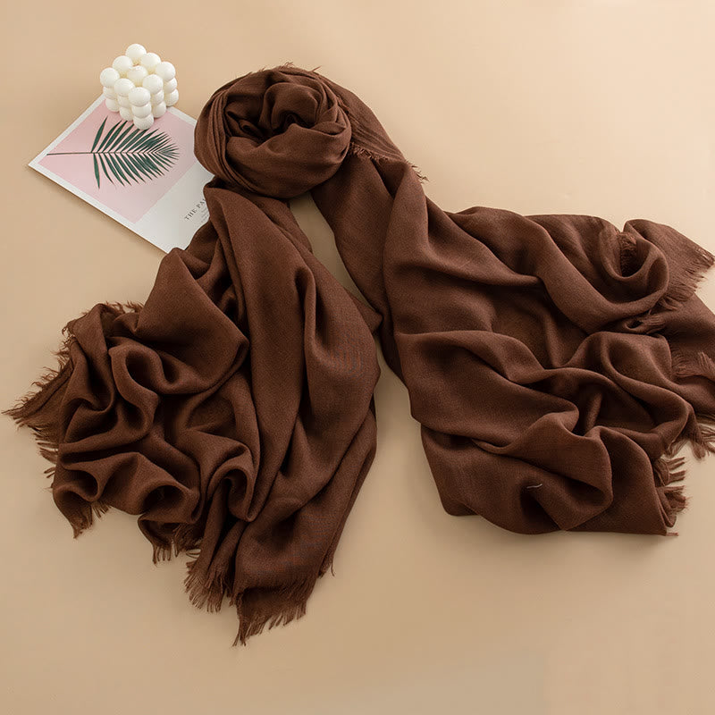 Sciarpa da donna con frange, versatile, multicolore, leggera e traspirante, morbida come una nuvola - Stile n. 25 - image 24