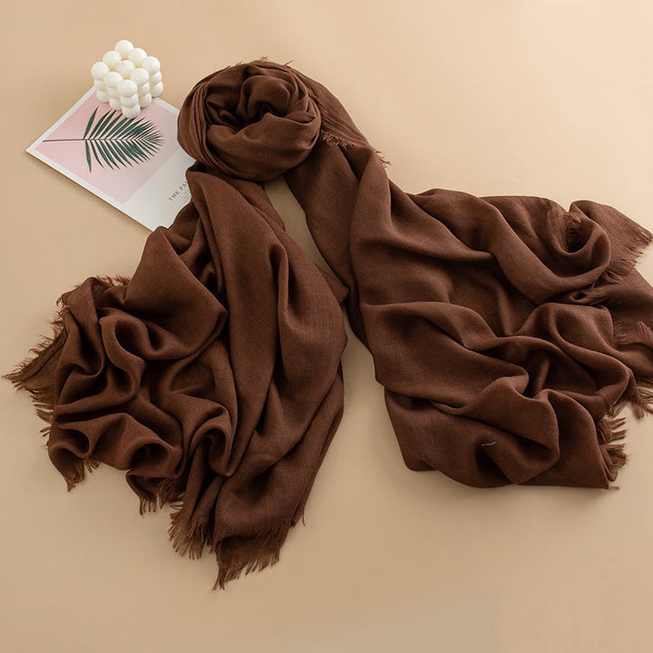 Sciarpa da donna con frange, versatile, multicolore, leggera e traspirante, morbida come una nuvola - Stile n. 25 - image 24