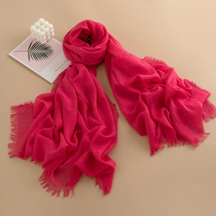 Sciarpa da donna con frange, versatile, multicolore, leggera e traspirante, morbida come una nuvola - Stile n. 21 - image 20