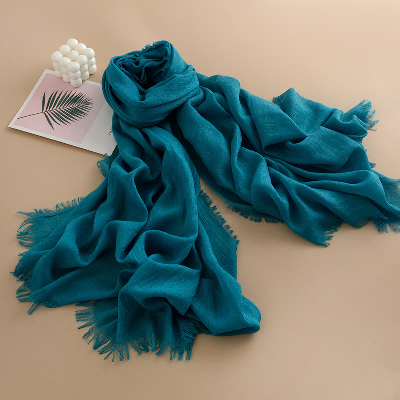 Sciarpa da donna con frange, versatile, multicolore, leggera e traspirante, morbida come una nuvola - Stile n. 13 - image 12