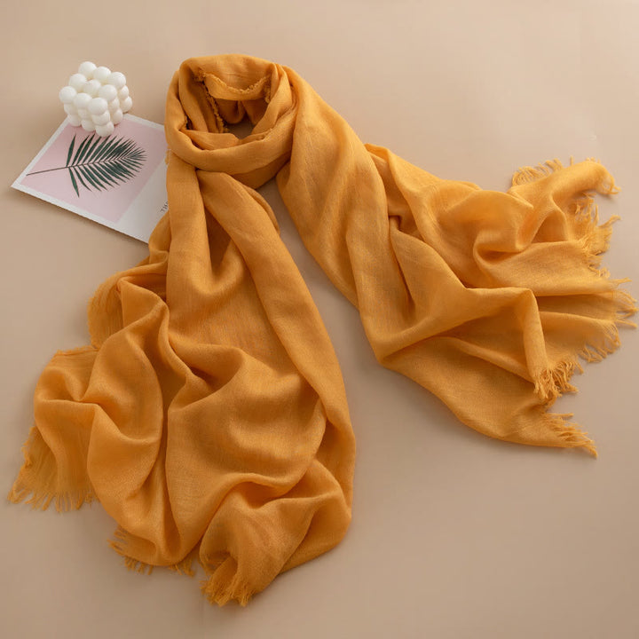 Sciarpa da donna con frange, versatile, multicolore, leggera e traspirante, morbida come una nuvola - Stile n. 2 - image 1