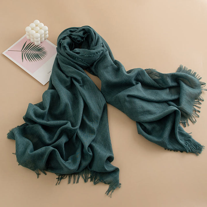 Sciarpa da donna con frange, versatile, multicolore, leggera e traspirante, morbida come una nuvola - Stile n. 19 - image 18