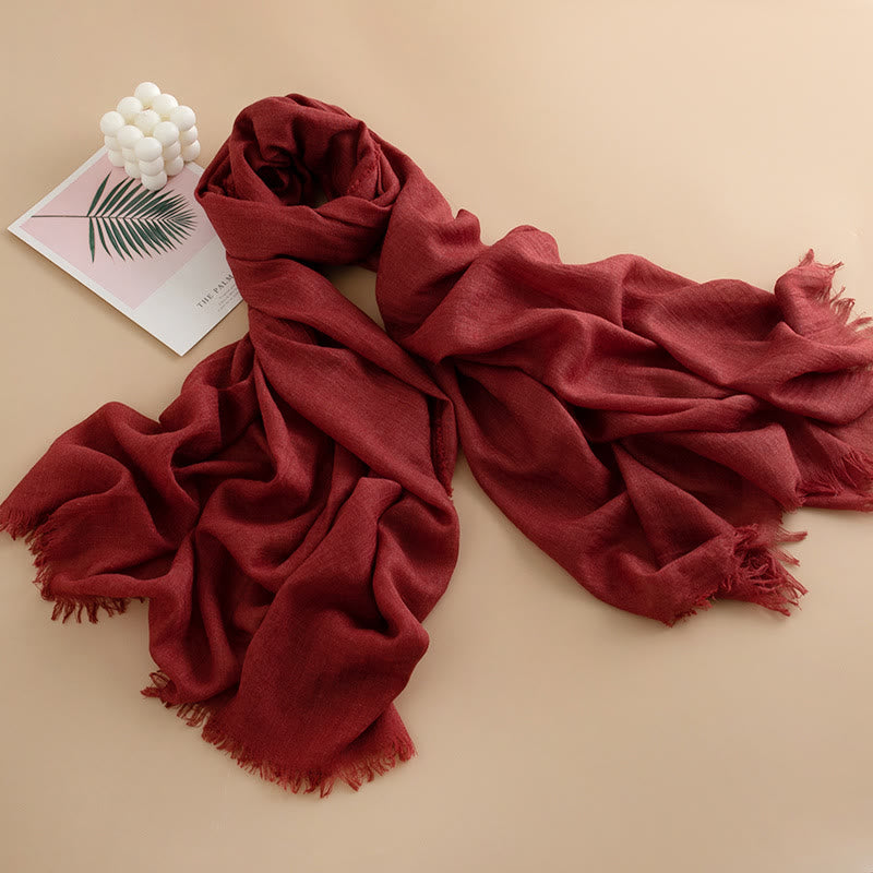Sciarpa da donna con frange, versatile, multicolore, leggera e traspirante, morbida come una nuvola - image 22