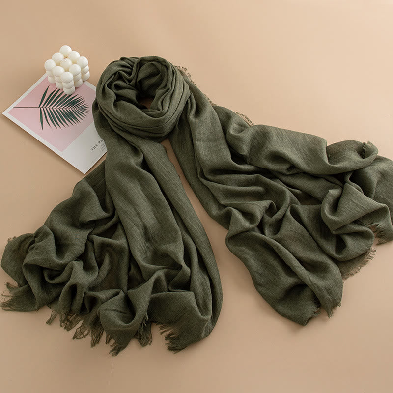 Sciarpa da donna con frange, versatile, multicolore, leggera e traspirante, morbida come una nuvola - Stile n. 16 - image 15