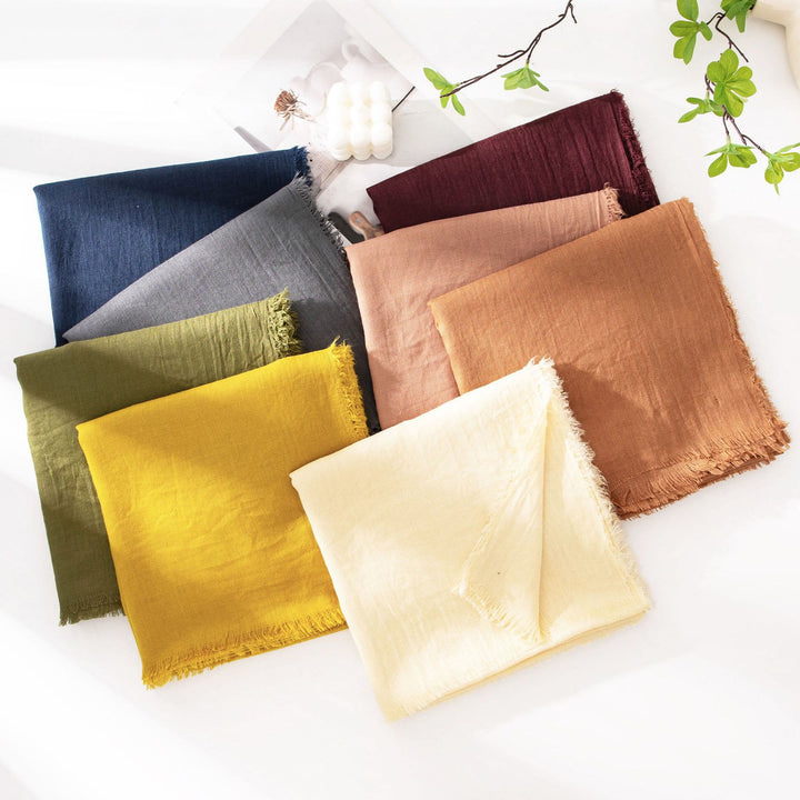 Sciarpa da donna con frange, versatile, multicolore, leggera e traspirante, morbida come una nuvola - image 35