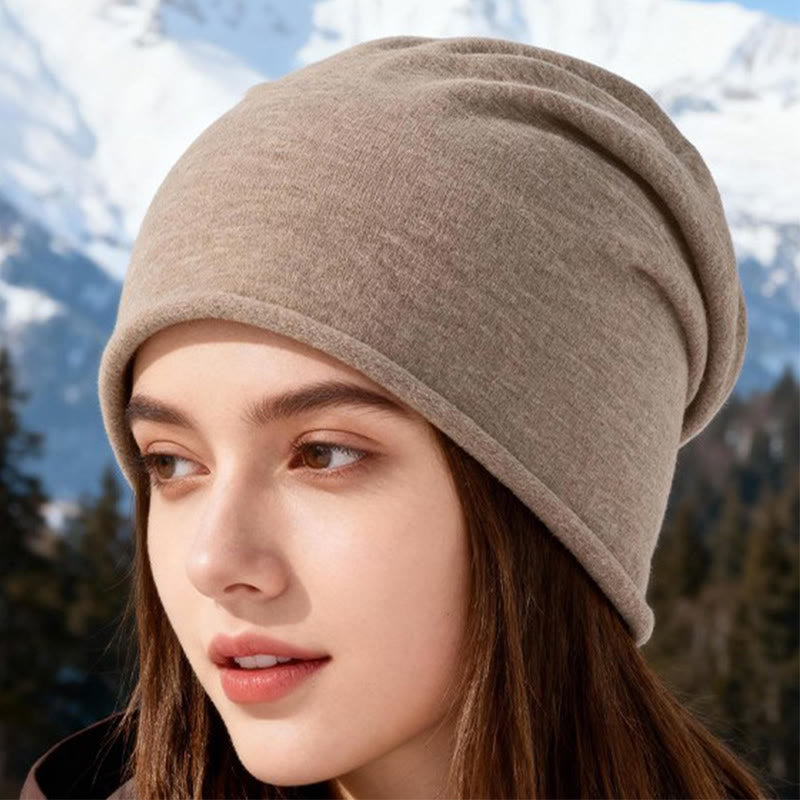 Cappello invernale caldo e morbido lavorato a maglia multicolore da donna - image 0