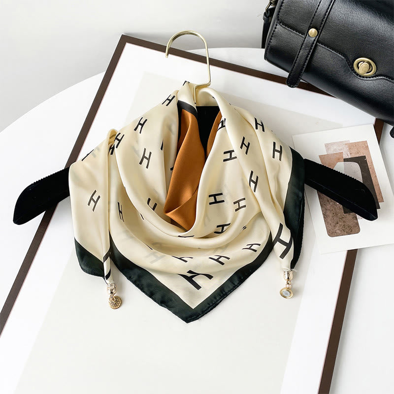 Sciarpa quadrata leggera con stampa artistica retrò elegante da donna - Stile n. 16 - image 15