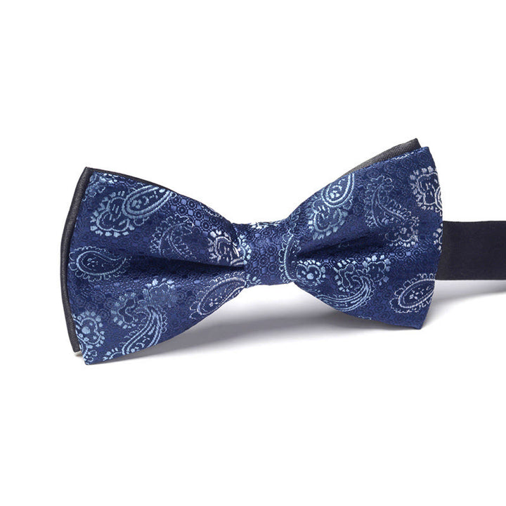 Papillon formale da uomo elegante, raffinato, sofisticato, alla moda, con doppio motivo - Stile n. 13 - image 13