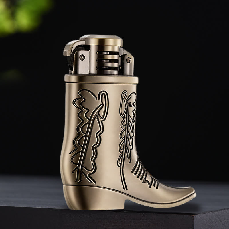 Accendino a cherosene ricaricabile a forma di stivale da cowboy in bronzo - Bronzo - image 0