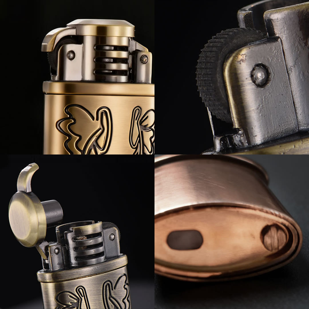 Accendino a cherosene ricaricabile a forma di stivale da cowboy in bronzo - image 3