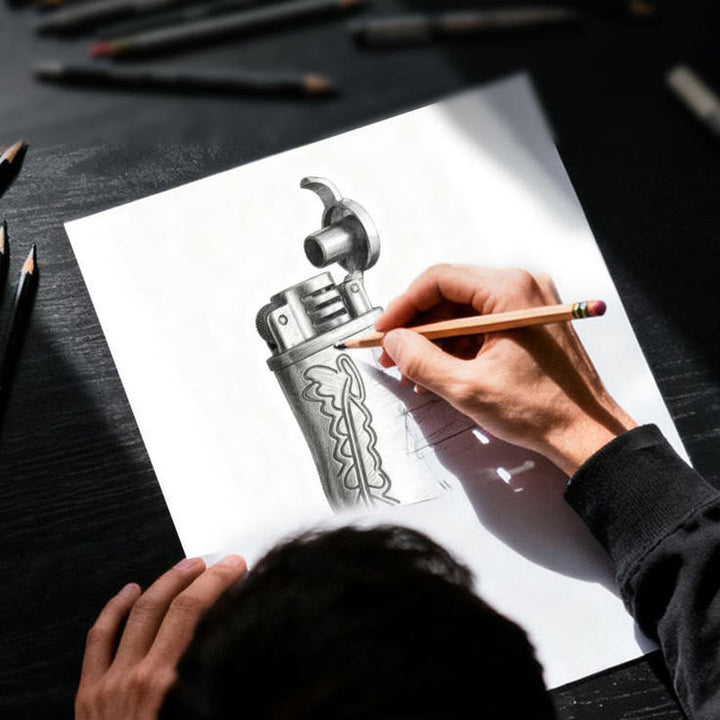 Accendino a cherosene ricaricabile a forma di stivale da cowboy in bronzo - image 2