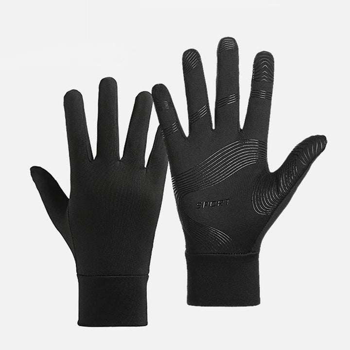 Guanti sportivi invernali antiscivolo elastici caldi da uomo - Nero - XL - image 0