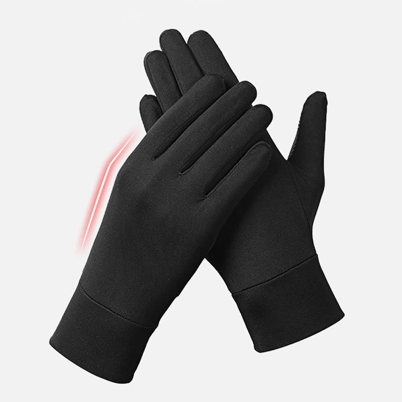Guanti sportivi invernali antiscivolo elastici caldi da uomo - image 1