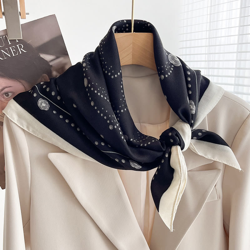 Sciarpa quadrata sottile multi-stile con stampa ricca da donna - Stile n. 35 - image 34