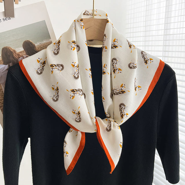 Sciarpa quadrata sottile multi-stile con stampa ricca da donna - Stile n. 20 - image 19