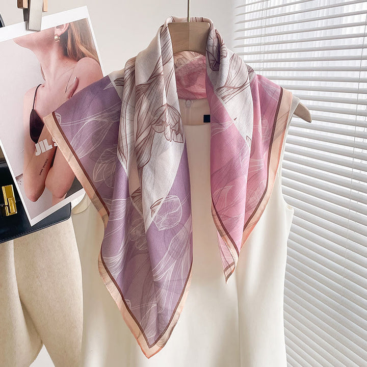 Sciarpa quadrata sottile multi-stile con stampa ricca da donna - Stile n. 15 - image 14