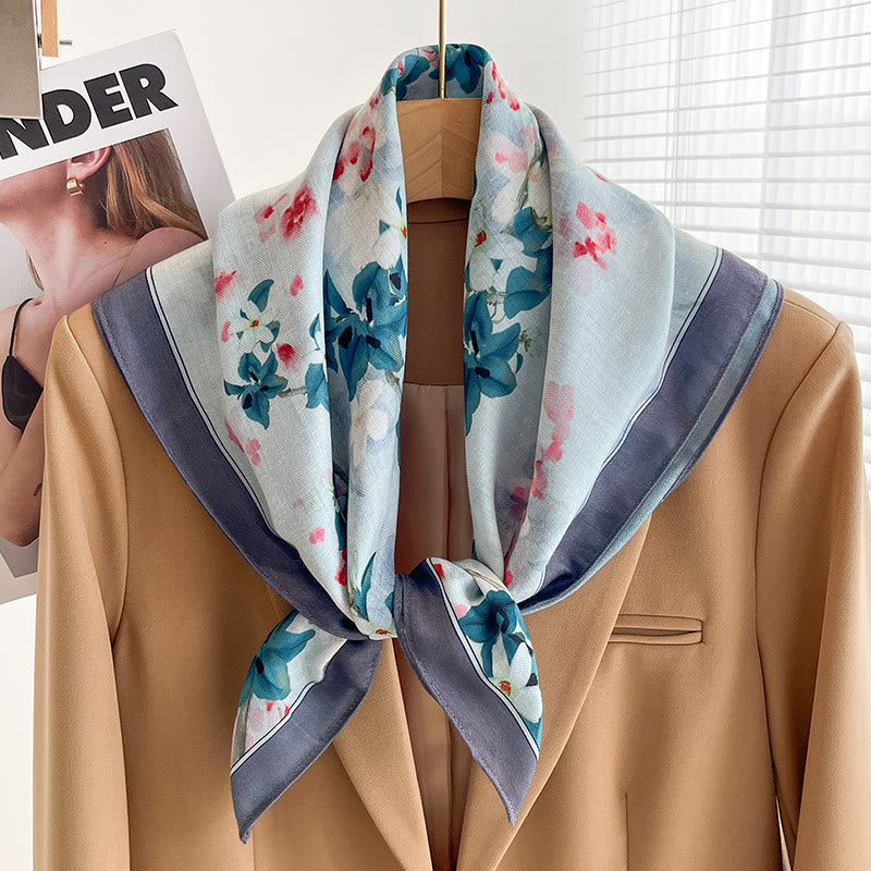 Sciarpa quadrata sottile multi-stile con stampa ricca da donna - Stile n. 36 - image 35