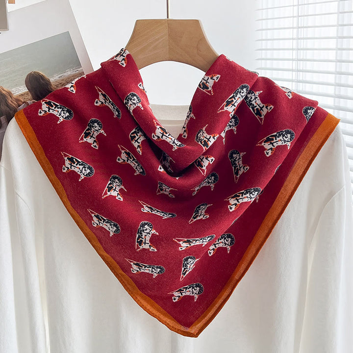 Sciarpa quadrata sottile multi-stile con stampa ricca da donna - Stile n. 25 - image 24
