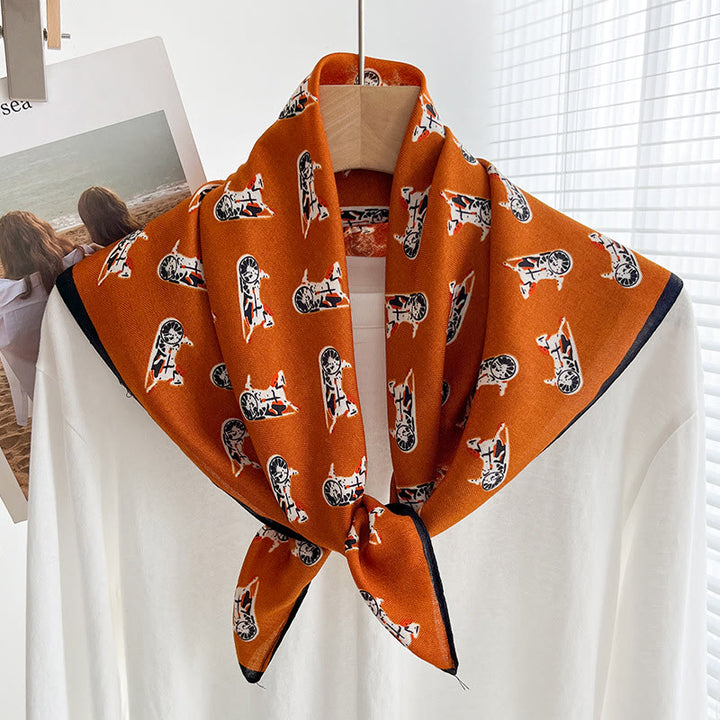Sciarpa quadrata sottile multi-stile con stampa ricca da donna - Stile n. 24 - image 23