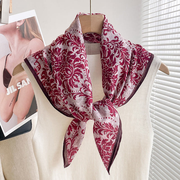 Sciarpa quadrata sottile multi-stile con stampa ricca da donna - Stile n. 17 - image 16