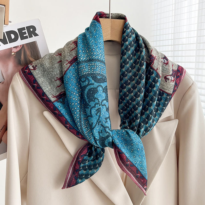 Sciarpa quadrata sottile multi-stile con stampa ricca da donna - Stile n. 42 - image 41