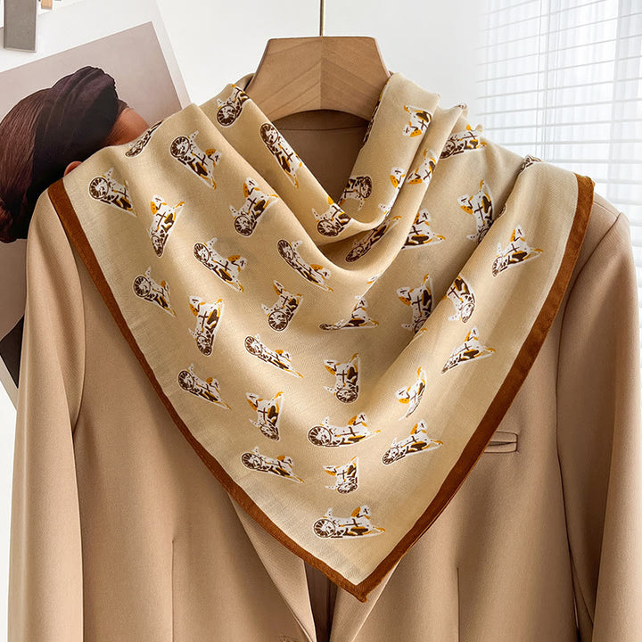 Sciarpa quadrata sottile multi-stile con stampa ricca da donna - Stile n. 22 - image 21