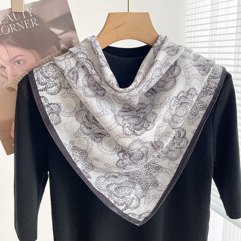 Sciarpa quadrata sottile multi-stile con stampa ricca da donna - Stile n. 37 - image 36