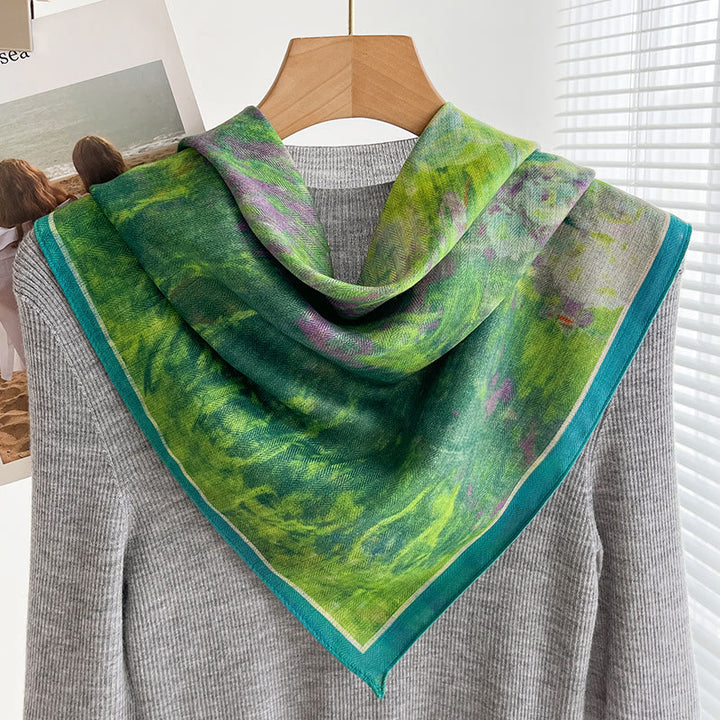 Sciarpa quadrata sottile multi-stile con stampa ricca da donna - Stile n. 32 - image 31