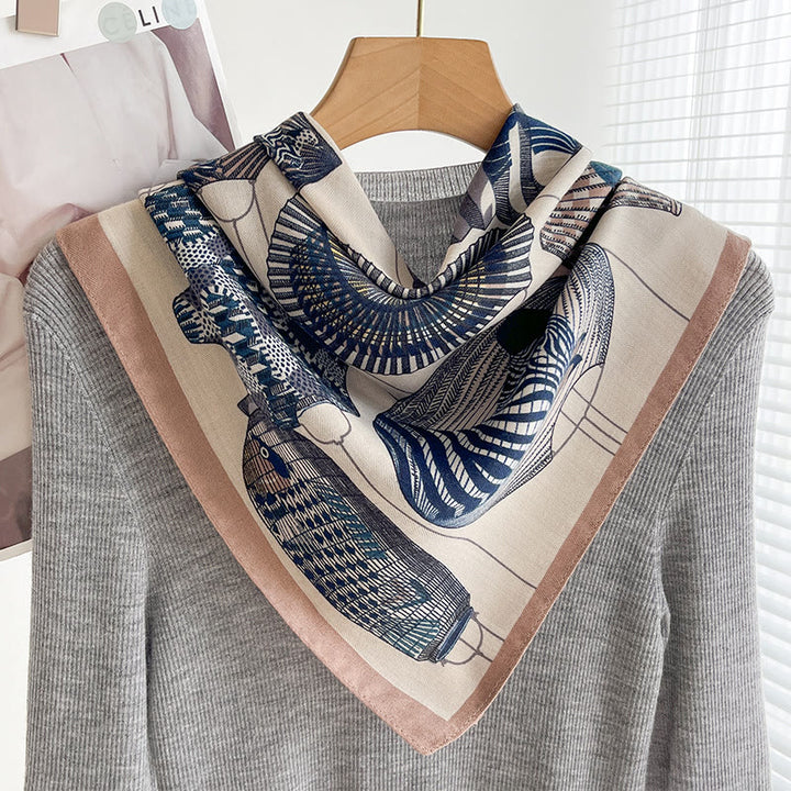 Sciarpa quadrata sottile multi-stile con stampa ricca da donna - Stile n. 45 - image 44