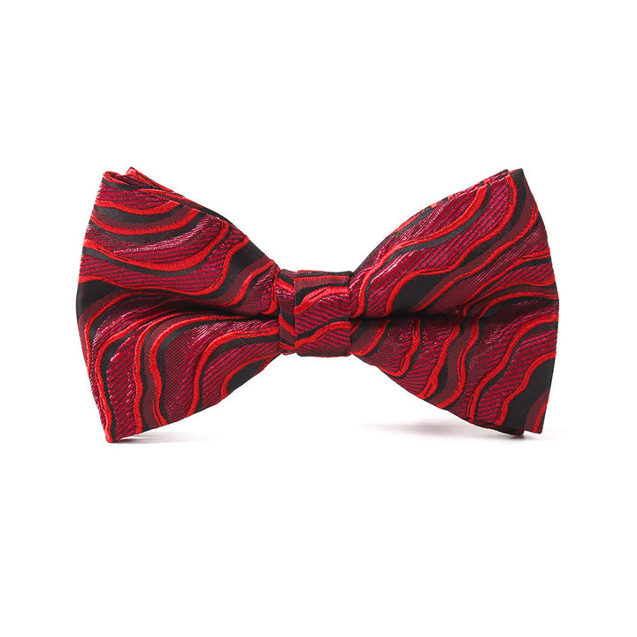 Cravatta elegante da uomo con stampa formale, papillon e fazzoletto da taschino - Papillon - Stile n. 3 - image 3