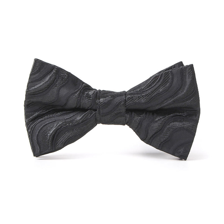 Cravatta elegante da uomo con stampa formale, papillon e fazzoletto da taschino - Papillon - Stile n. 2 - image 2