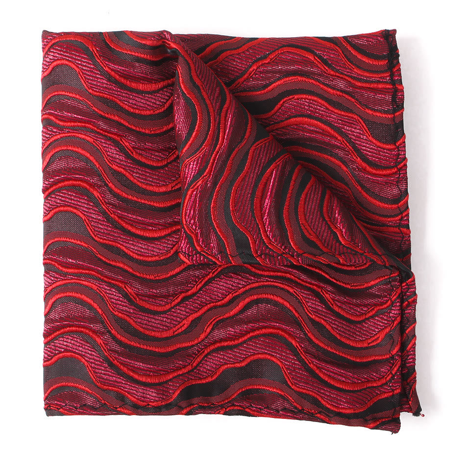 Cravatta elegante da uomo con stampa formale, papillon e fazzoletto da taschino - Fazzoletto da taschino - Stile n. 5 - image 17