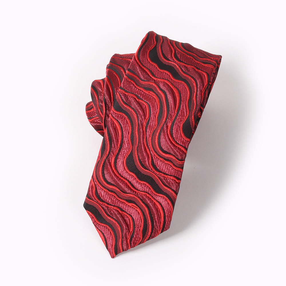 Cravatta elegante da uomo con stampa formale, papillon e fazzoletto da taschino - Cravatta - Stile n. 5 - image 8