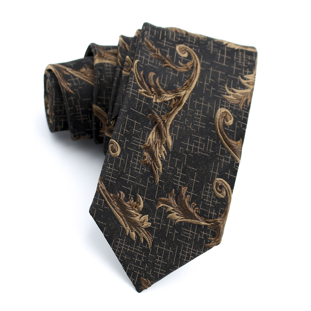 Cravatta elegante da uomo con stampa formale, papillon e fazzoletto da taschino - Cravatta - Stile n. 8 - image 11
