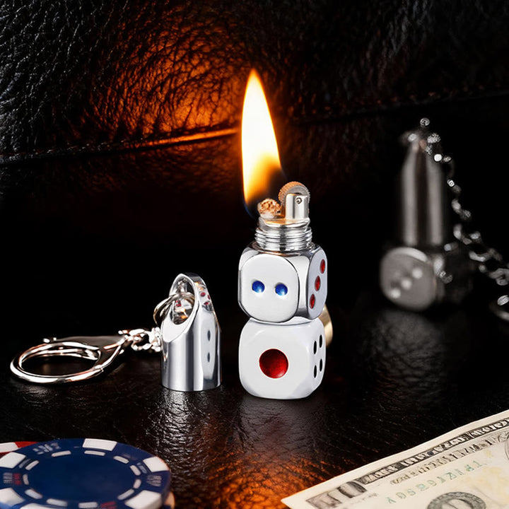 Portachiavi con accendino a cherosene ricaricabile Classic Mini Dice - image 0
