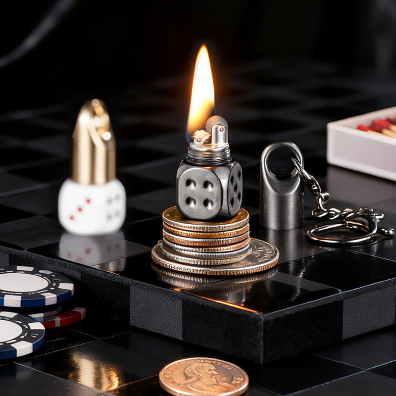 Portachiavi con accendino a cherosene ricaricabile Classic Mini Dice - image 7