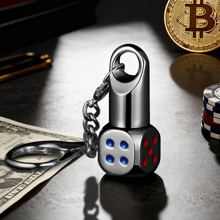 Portachiavi con accendino a cherosene ricaricabile Classic Mini Dice - Nero - image 11